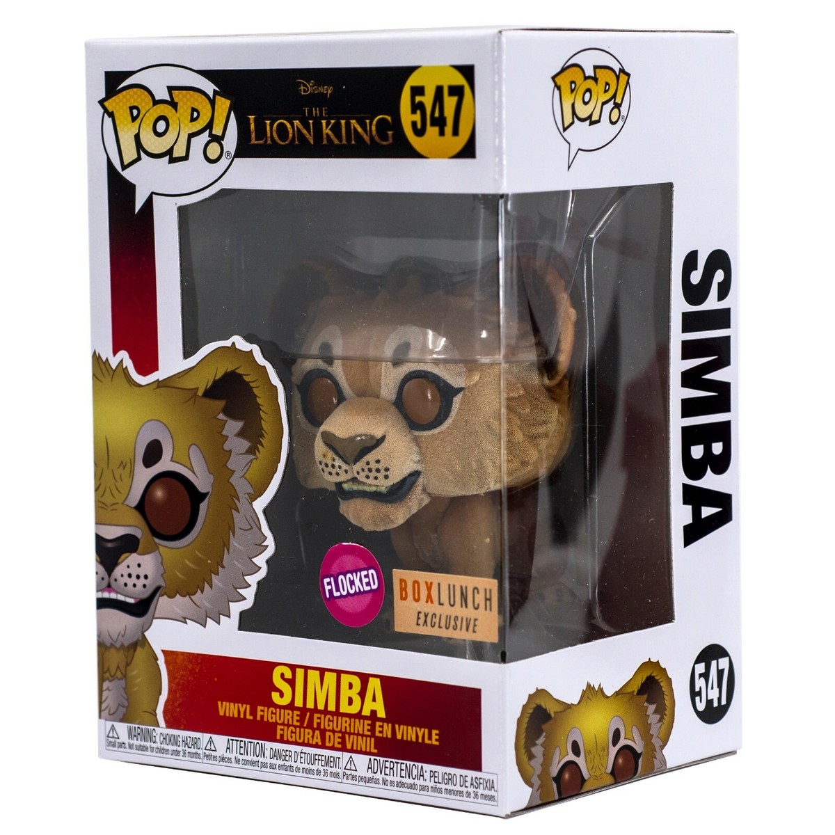 The Lion King Simba Flocked Funko Pop #547 Box Lunch Exclusive