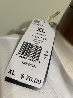 Adidas Womens XL White 1/4 Zip Golf Tennis Pullover NEW NWT HY3973
