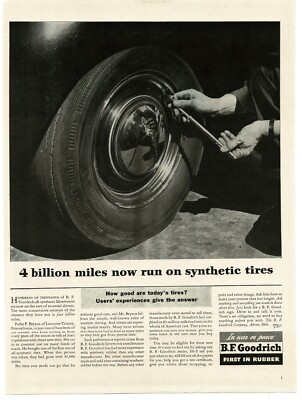 #ad #ad 1944 B.F. Goodrich Tires Checking Air Pressure Vintage Print Ad 1 $13.95