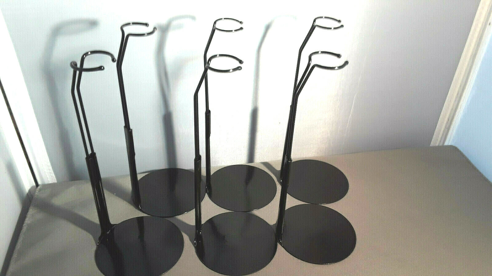 Barbie Doll Stands set of Six 6 black metal for 11-12 inch similar Fashion Dolls