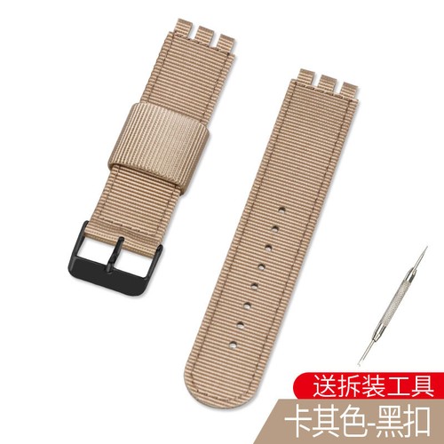 17 mm 19 20 mm cintura in nylon estremità 3 convesse cinturini in tela per cinturino orologio campione - Foto 46 di 48