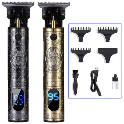 Professional Mens Hair Clipper Shaver Electric Trimmers Head Cordless Beard Gold