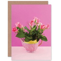 Teekanne Voller Rosen Geburtstagskarte