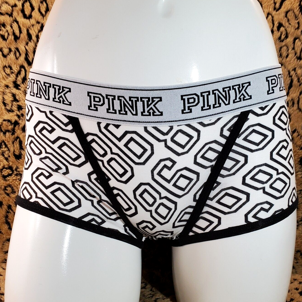 Shorty/culotte Garçon Victoria's Secret Blanc Dentelle - Imprimé Animal, Transparent, Taille S Neuve