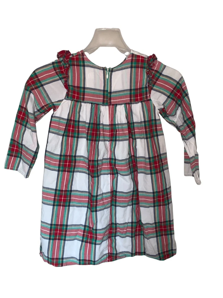 Vestido Happy Rosa Pollo Niñas Navidad Vacaciones Talla 7 años 100% Algodón Foto 3 de 4