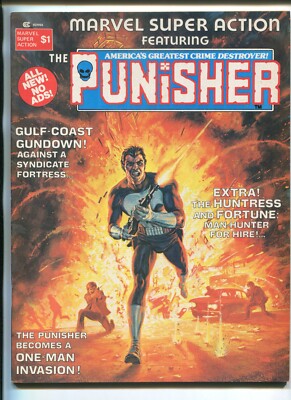 MARVEL SUPER ACTION #1 PUNISHER VF- MARVEL/CURTIS MAGAZINE 1976! 1ST WEIRDWORLD!