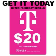 $20 T-MOBILE PREPAID FASTEST DIRECT ONLINE REFILL 25yr USA TRUSTED DEALER