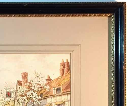 1850 LISTED ENGLISH HENRY MURRAY SIGNED ORIG WATERCOLOR CARRIAGE NEARS VILLAGE - Picture 4 of 9