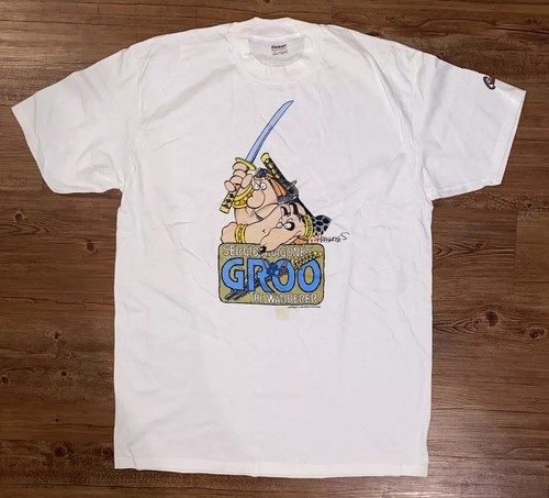 Vintage 1989 XL Sergio Aragones Groo The Wanderer Tee T-shirt Comic Promo Marvel