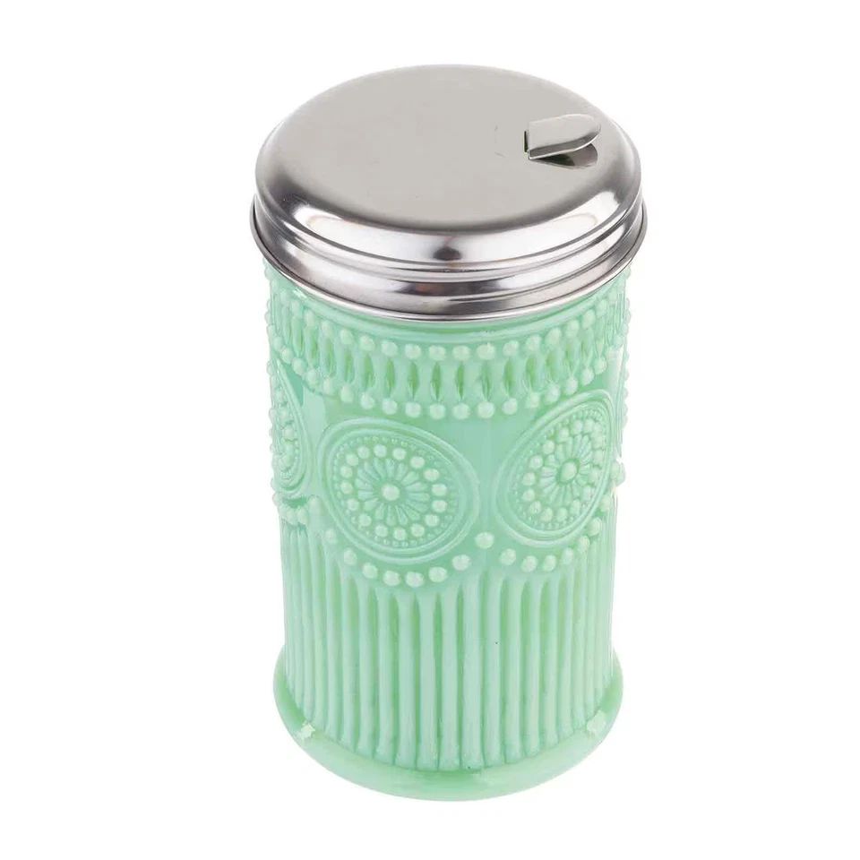 TableCraft Jadeite Green Glass Sugar Dispenser / Pourer - Image 2 of 4