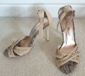 nude sequin shoes