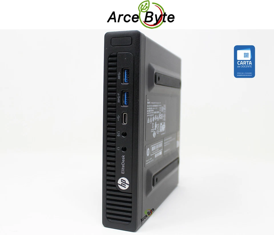 HP ELITEDESK 800 G2 MINI DESKTOP CORE i5 SSD 128 GB RAM 8 GB WIN 11 PRO WI FI NO