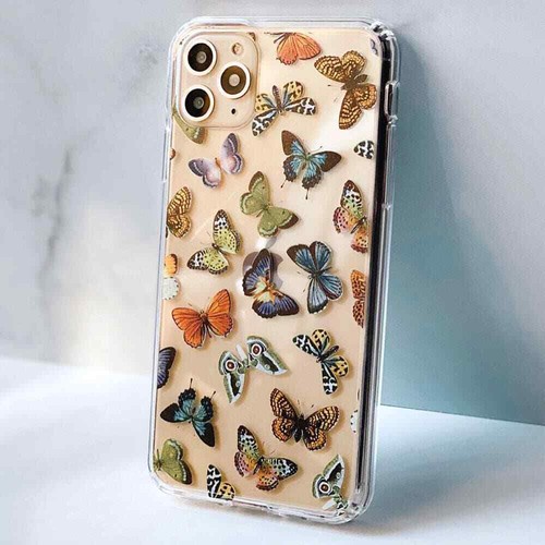 Colorful Butterflies Clear Phone Case For iPhone and Galaxy - Picture 2 of 32