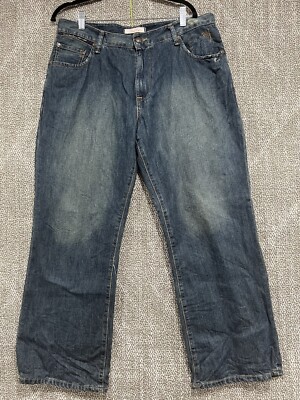 Marc Ecko Boot Cut Jeans  Size 36x30 Blue Y2K Work Wear Unltd