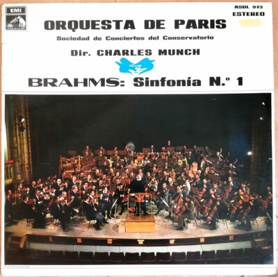 BRAHMS Symphony No. 1 CHARLES MUNCH EMI (HMV) ASDL 973 Stereo ED1 NM