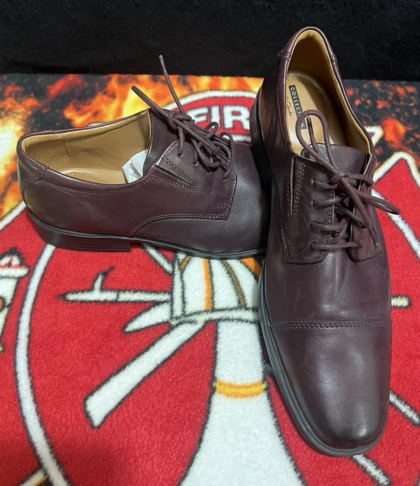 Collection by Clarks 15770 Scarpe Oxford Uomo Pelle Marrone Punta Cappuccio 10 1 2 Med