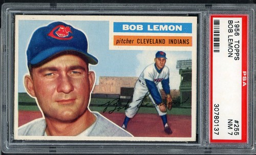 Bob Lemon #255 1956 Topps card