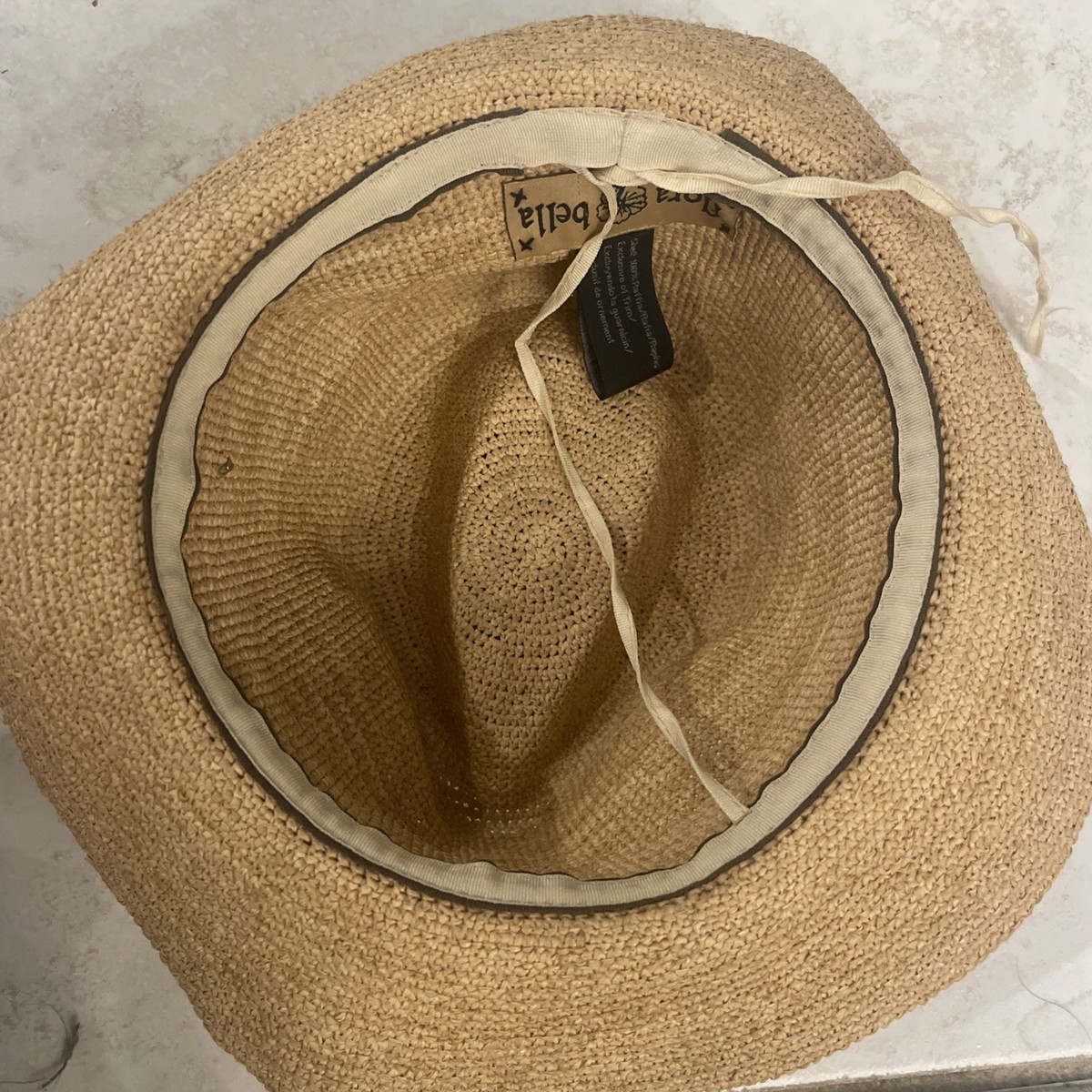 Flora Bella Macie Natural Black Raffia Fedora‎ Hat Decorative Band. OS. http:// main image 2