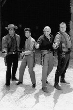 Bonanza P Roberts M Landon L Greene D Blocker Posing Holding Guns 24x36 Poster