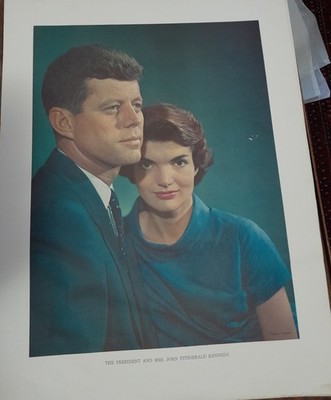 President John F. Kennedy and First Lady Jacqueline Kennedy Portrait Poster