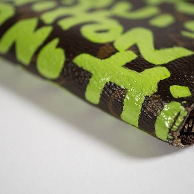 LOUIS VUITTON Monogram Graffiti Zippy Coin Purse Green M93709 LV