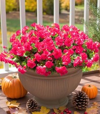 Ivydale Artificial Fake Camellia Flowers Plants for Outdoor Outside Fall Deco...