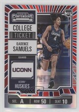 2024 Panini University of Connecticut Red White & Blue Qadence Samuels #4 19lz