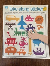 Vintage Take-along Stickers, Games, Maps, Puzzles, Activities 1969 Whitman New
