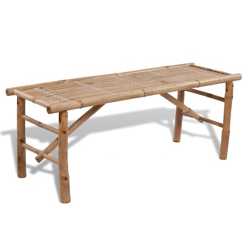 3 Tlg.Picknicktisch mit Sitzbänken Biertisch Bänk Gartenbank Bambus Tisch Set - Bild 4 von 7
