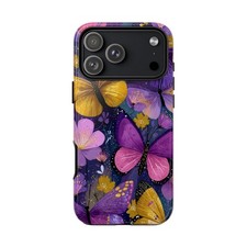 Whimsical Butterfly Flowers  Phone Ink Case for iPhone/Galaxy/Pixel