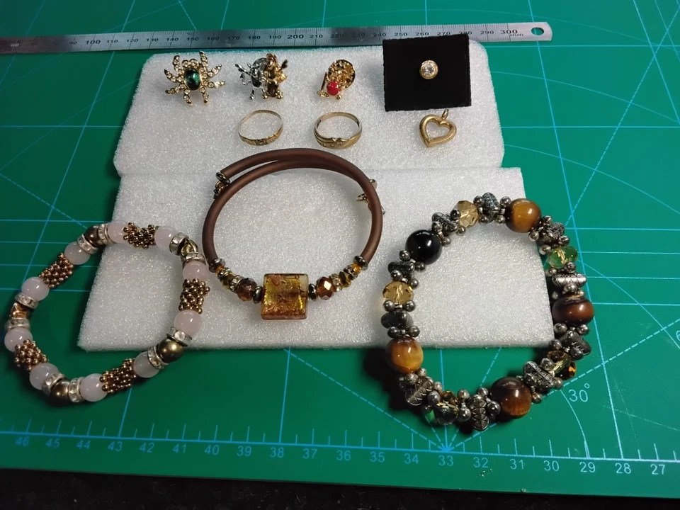 Pierre Lang+Murano Glas Brosche Anhänger Armband Modeschmuck Konvolut vergoldet - Bild 2 von 4