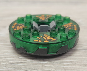Lego 98318c12pb01 Ninjago Chokun Spinner Trans Green From Set 9591 Weapon Pack