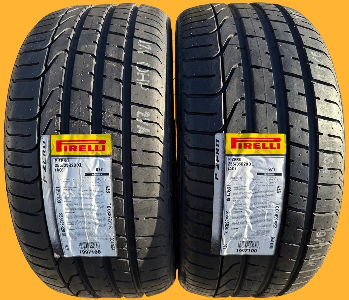Set of TWO BRAND NEW 255/35R20 97Y Pirelli P Zero Tires Like