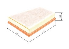 For BOSCH F 026 400 250 AIR FILTER INSERT