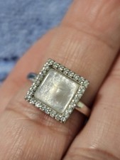 Mother Of Pearl CZ 925 Ring Sz 6
