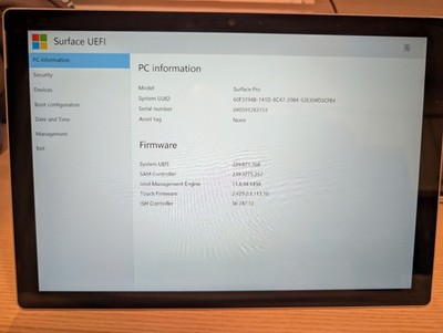 Microsoft Surface Pro 12.3 inch 256Gb, Intel Core i5, 8GB