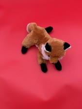 Aurora Flopsie Fiona Red Fox Plush Stuffed Animal Toy Realistic 9 Lying Down
