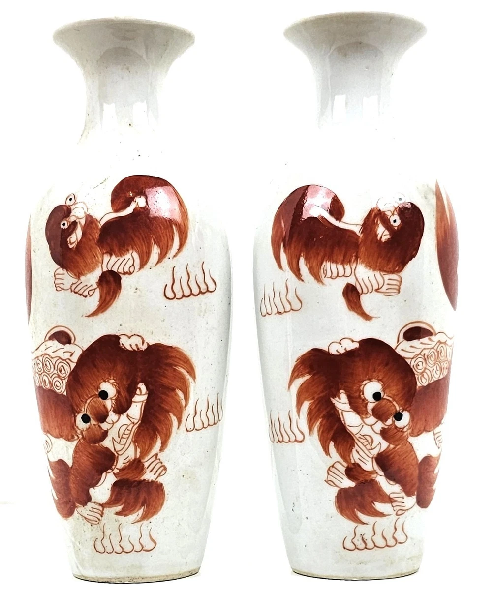 陶瓷红色1850-1899 中国古董花瓶| eBay