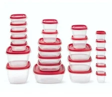 Rubbermaid 50-Piece EasyFind Lids Vented Food Storage Set BPA-Free Microwave ...