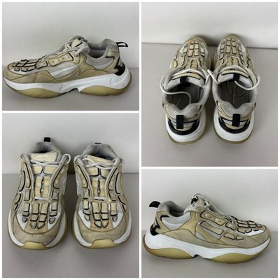 Amiri Bone Runner Low Top Sneakers White/Black Edge Size US 10