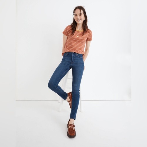 Madewell 10" High-Rise Skinny Jeans in Coronet Wash