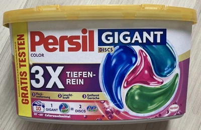 Persil GIGANT Discs Color / 10 Waschladungen - Für große Waschladungen ( *NEU* ) - Bild 1 von 3