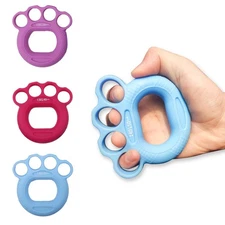 3 Pack Hand Grip Strengthener & Finger Exerciser – 3 Resistance Levels (20–50...