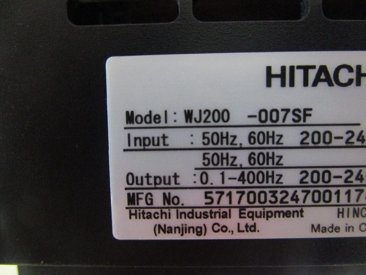 WJ200 Series Inverter Quick Reference Guide Hitachi, 59% OFF