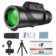 Powerful 80X100 HD Monocular Telescope Long Range Zoom With Tripod Phone Clip