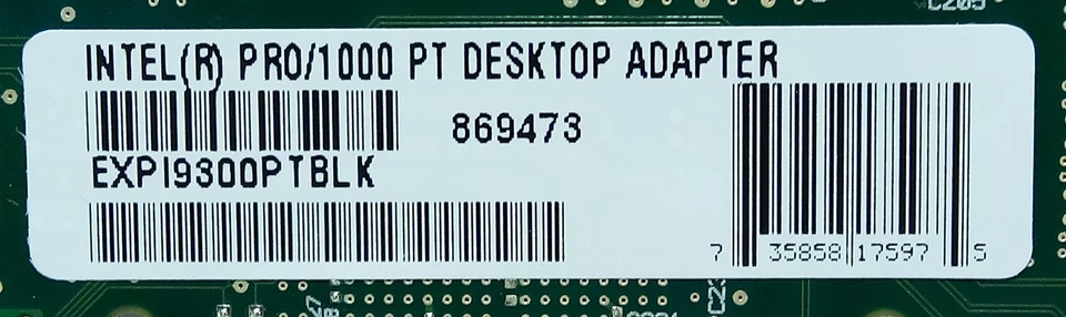 Intel EXPI9300PTBLK PRO/1000 PT 10/100/1000Mbps RJ45 PCI Express Ethernet Card - Image 3 of 3