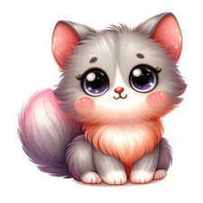 Cute Cat Wall Decal Sticker 18X18cm Large