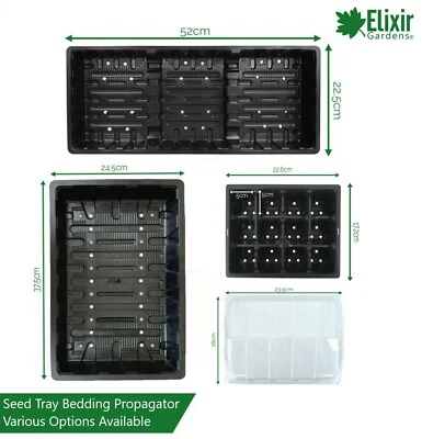 ELIXIR 12 Cell Seed Tray Greenhouse Bedding Propagator