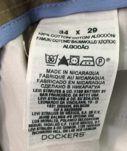 NWT Dockers Signature Khaki Pant Khaki Classic Fit D3 Flat Front Men 34x26.5 NEW - Picture 10 of 10