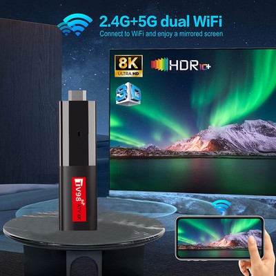 TV Stick Android 14 2.4G/5G WIFI Smart 8K TV Box Media Streaming Device 2GB+16GB